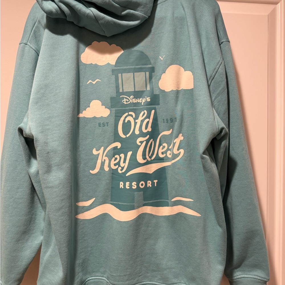 Disney DVC Old Key West Teal Hoodie with White Accents